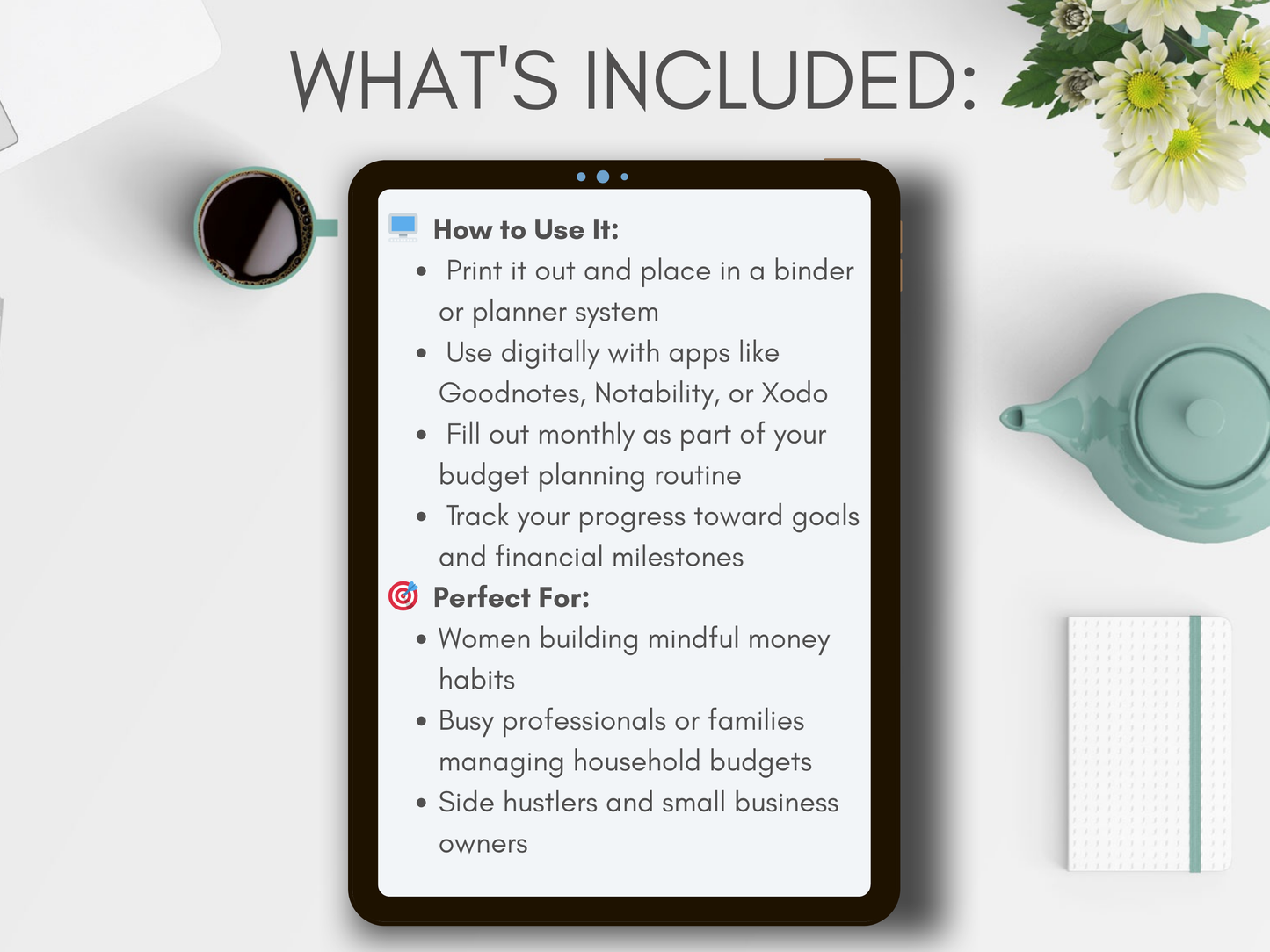 Financial Planner: Printable or Digital Budgeting System - includes digital stickers