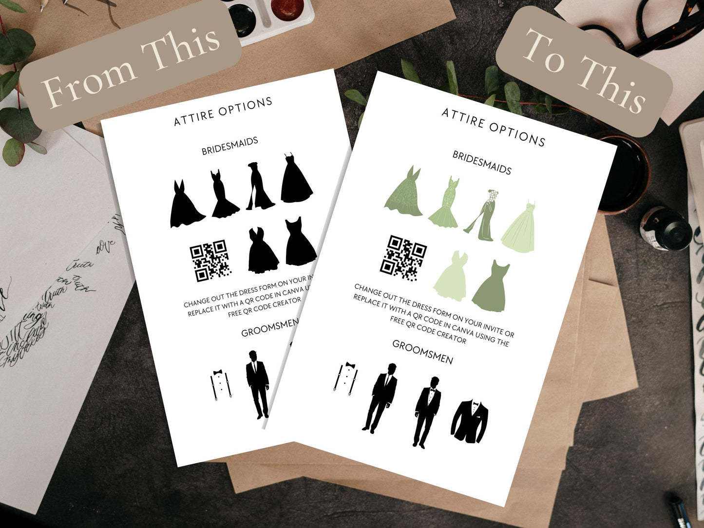 Bridesmaid Info Card Template | Editable Canva Wedding Party Details Card | Maid of Honor & Bridesmaids Guide | Digital Download