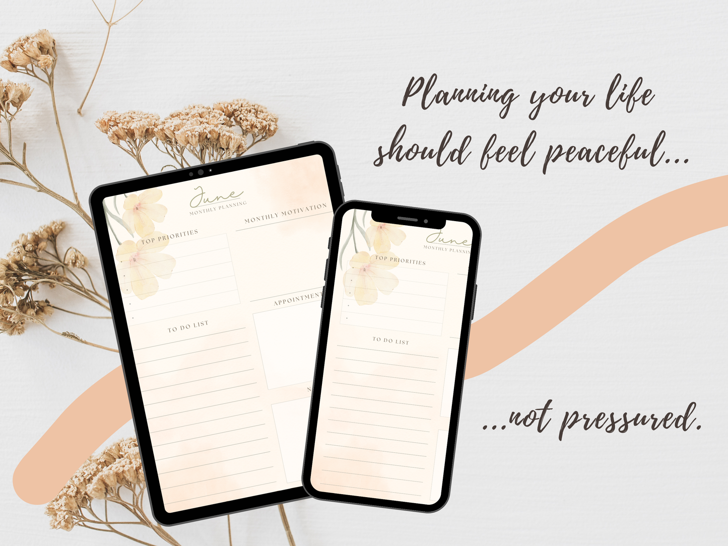 Happiness Habits Planner • Undated 12-Month Digital Planner • Daily, Weekly & Monthly Pages • Printable + Goodnotes + reMarkable
