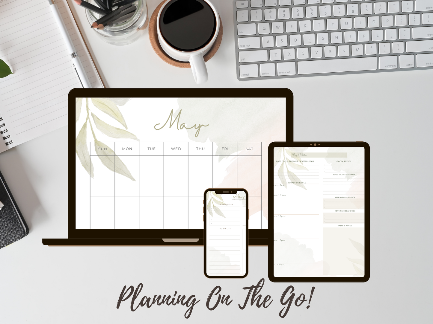 Happiness Habits Planner • Undated 12-Month Digital Planner • Daily, Weekly & Monthly Pages • Printable + Goodnotes + reMarkable