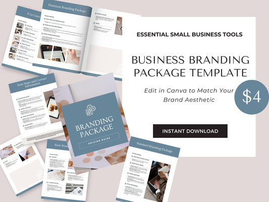 Branding Package Pricing Guide | Editable Canva Template  | Digital Branding Services Brochure