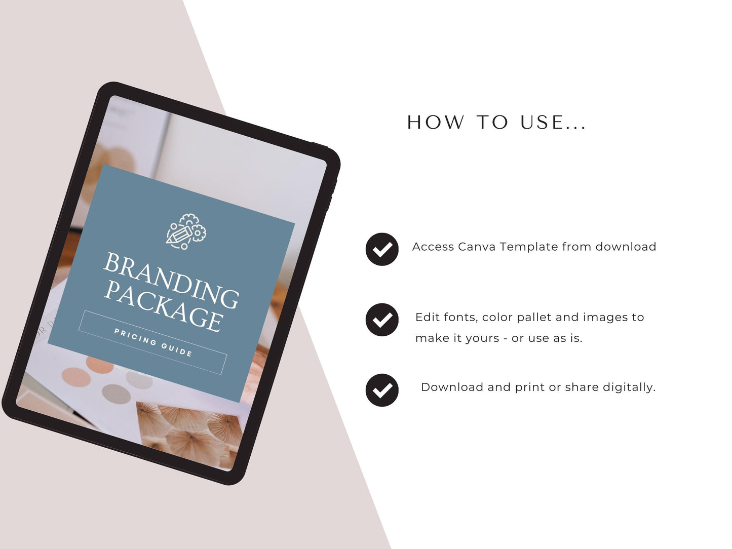 Branding Package Pricing Guide | Editable Canva Template  | Digital Branding Services Brochure