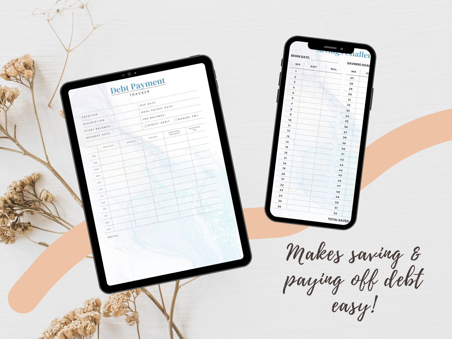 Financial Planner: Printable or Digital Budgeting System - includes digital stickers