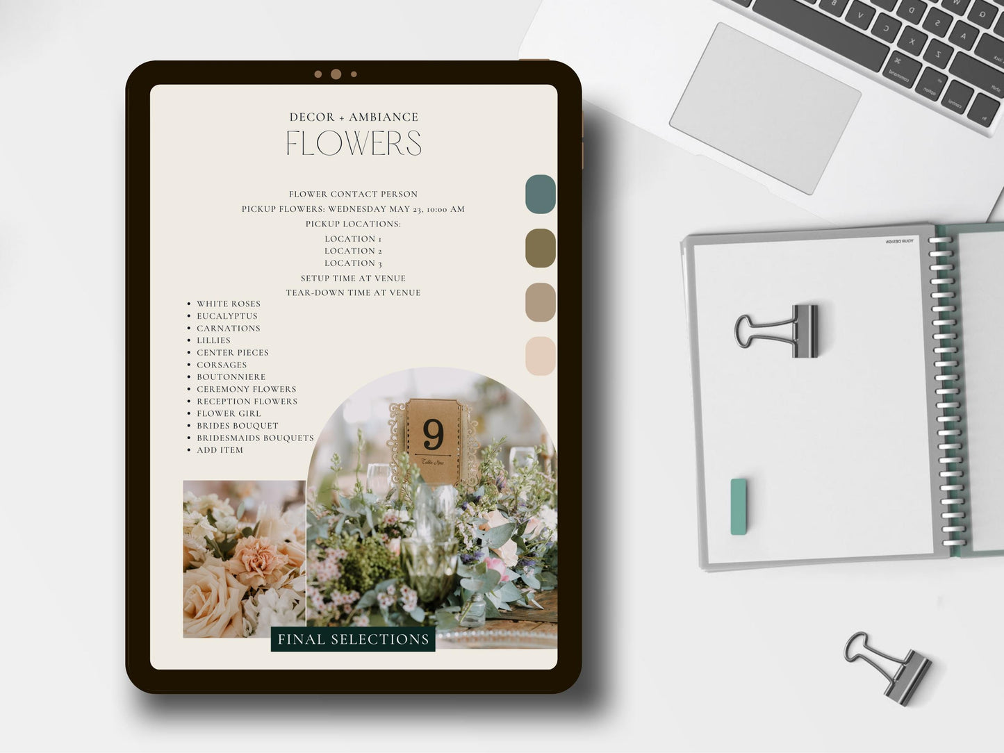 Wedding Planner & 20 Month Calendar Bundle (SAGE) for GoodNotes