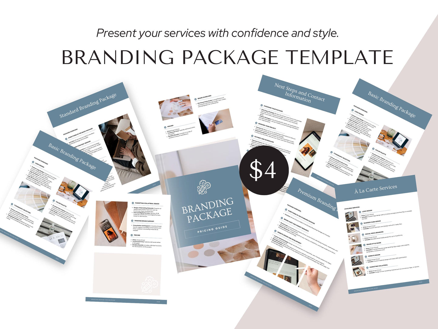 Branding Package Pricing Guide | Editable Canva Template  | Digital Branding Services Brochure