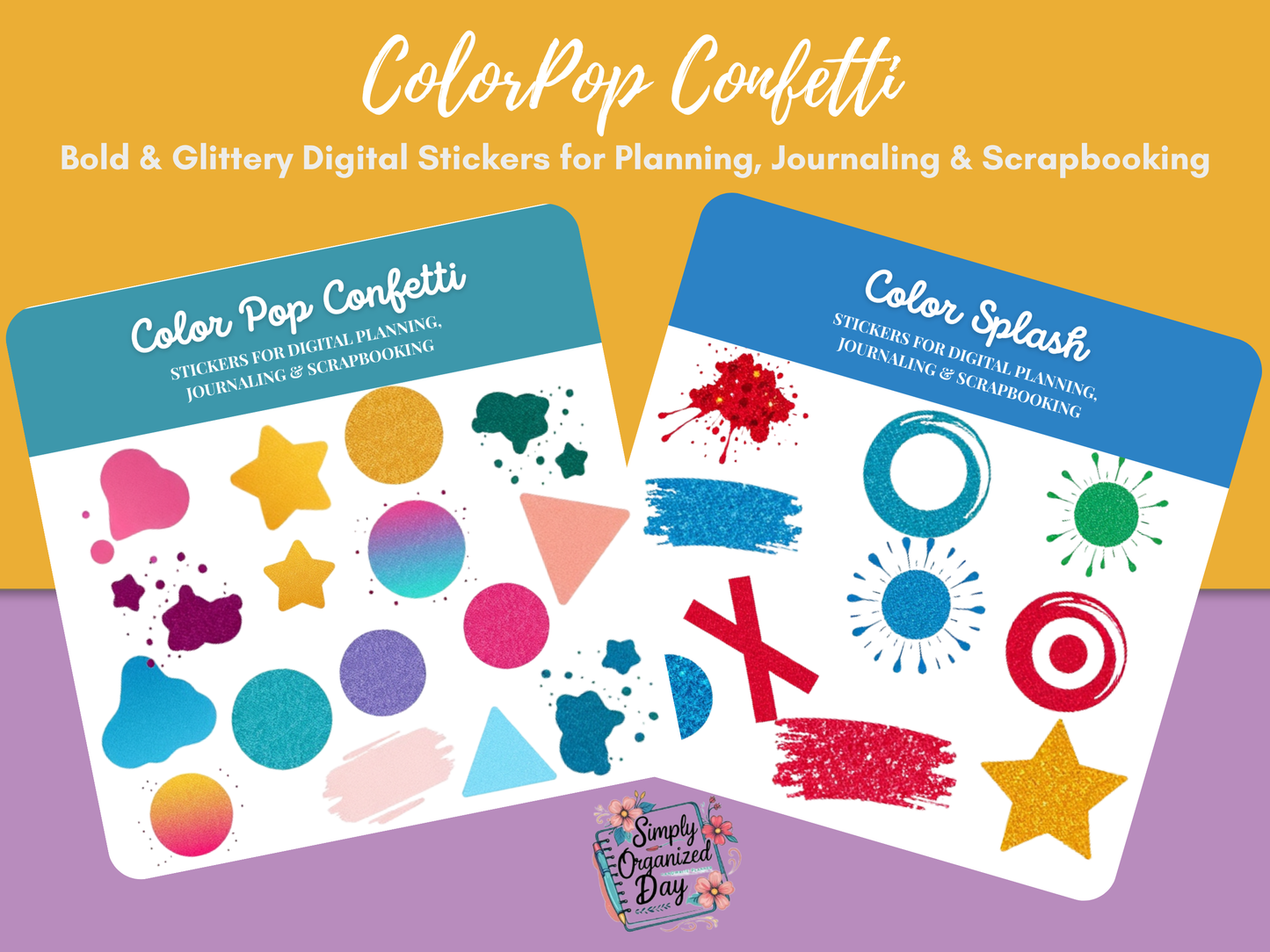 ColorPop Confetti – Bold & Colorful Digital Stickers for Planning, Journaling & Scrapbooking (Copy)