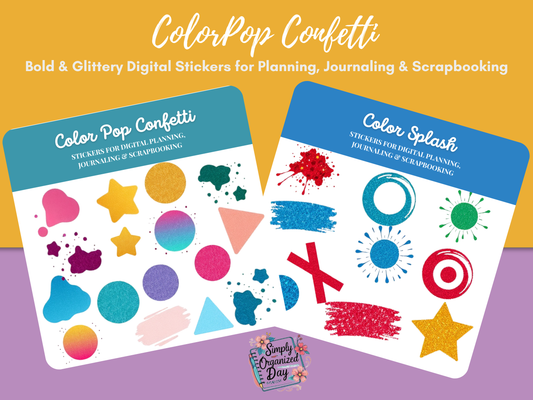 ColorPop Confetti – Bold & Colorful Digital Stickers for Planning, Journaling & Scrapbooking (Copy)