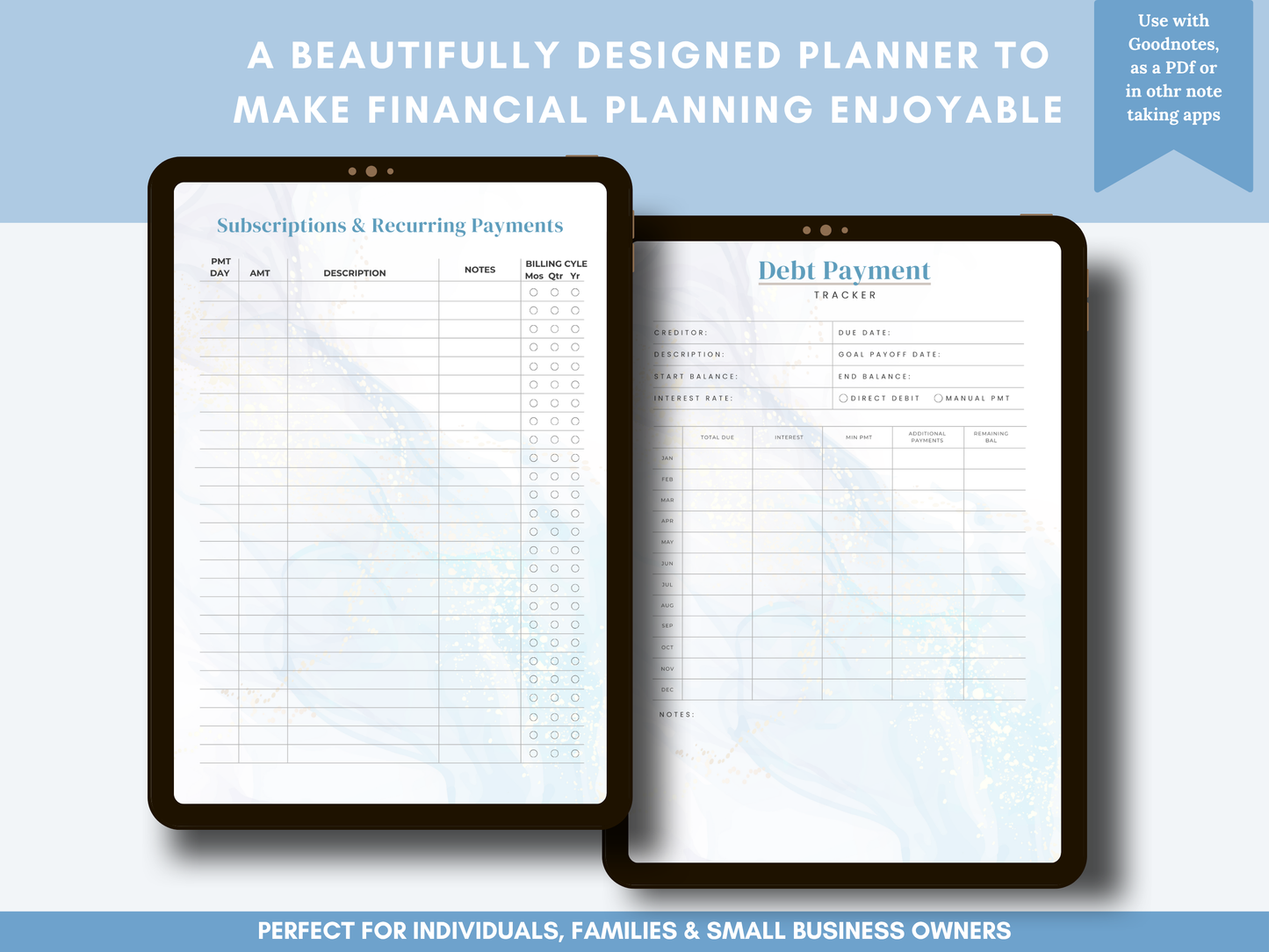 Financial Planner: Printable or Digital Budgeting System - includes digital stickers