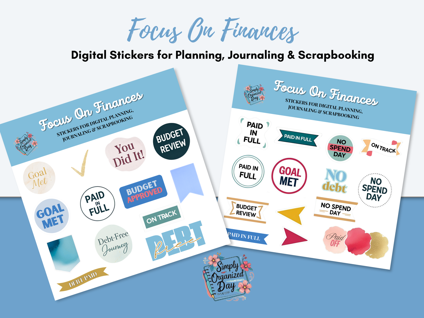 Financial Planner: Printable or Digital Budgeting System - includes digital stickers