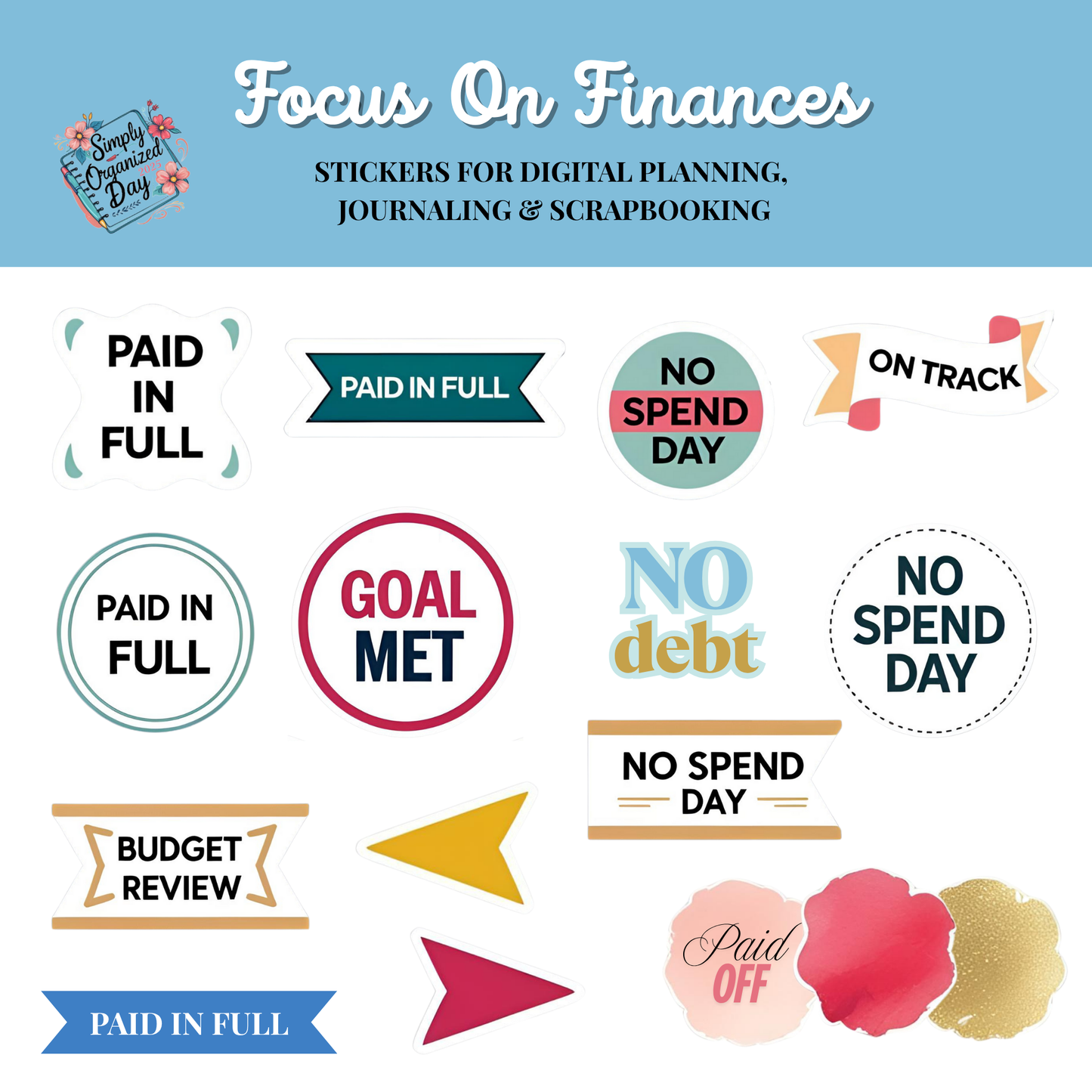 Financial Planner: Printable or Digital Budgeting System - includes digital stickers