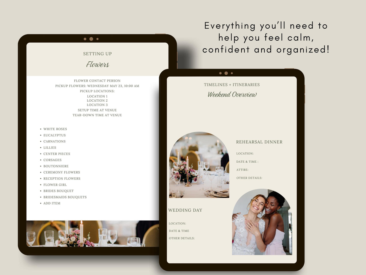 Mother of the Bride Wedding Planner, Journal & Calendar Bundle for GoodNotes